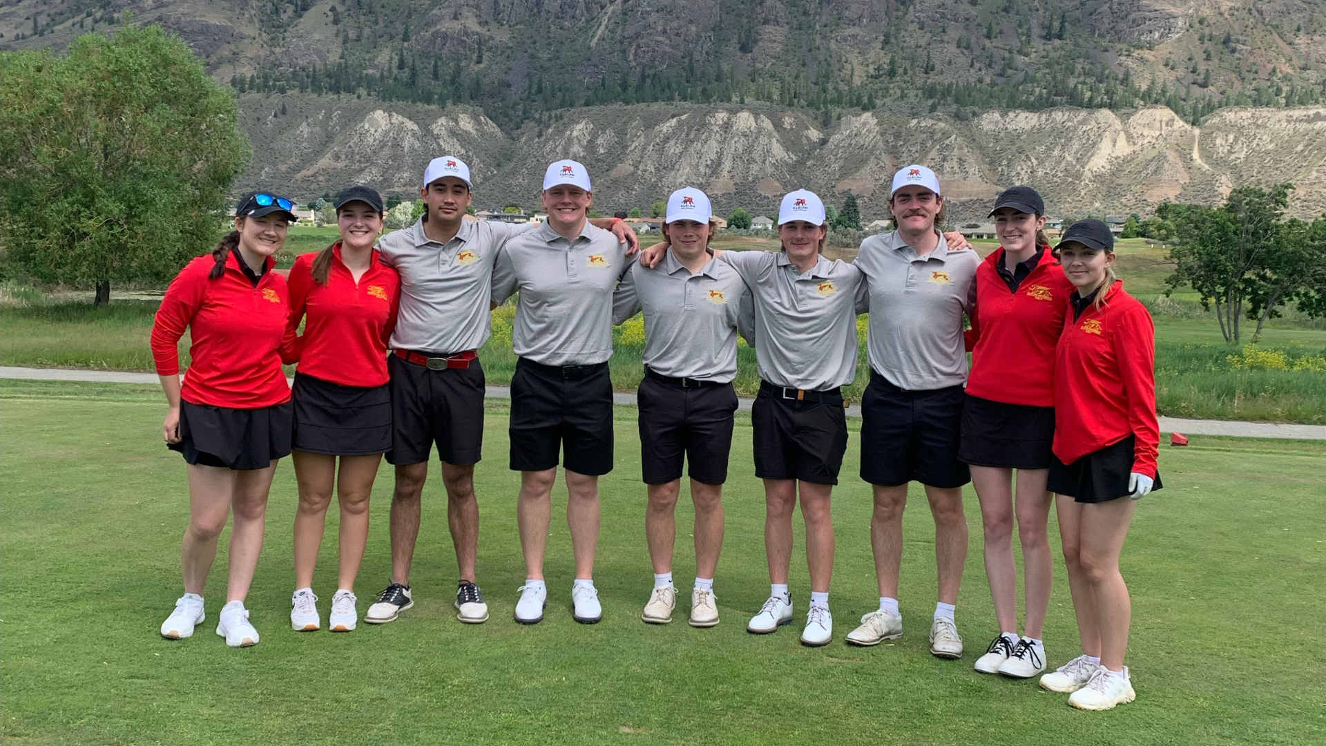 men's and women's golf teams at nationals in Kamloops, B.C.
