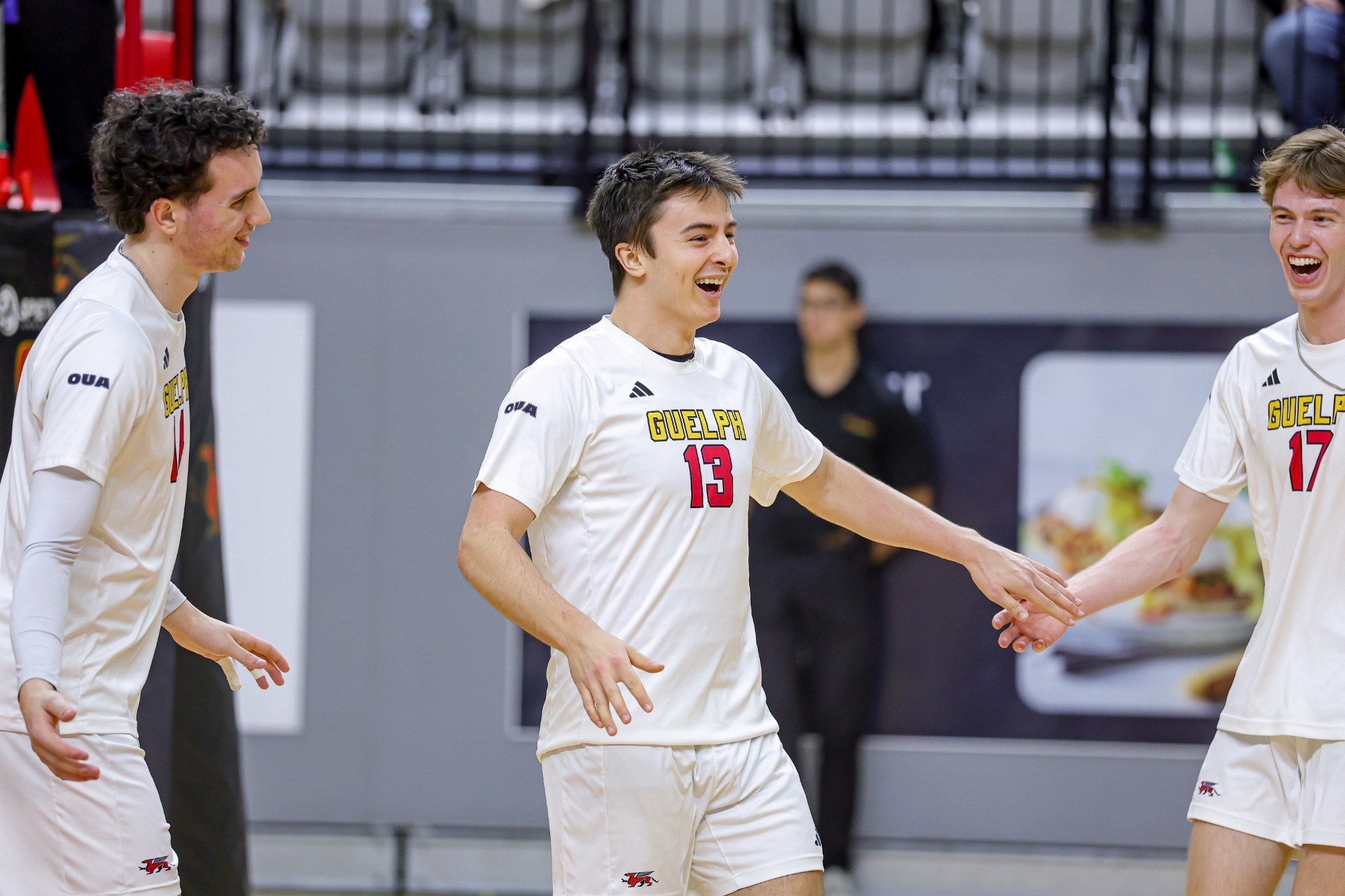 Tian Harcevic celebrates vs Queen's