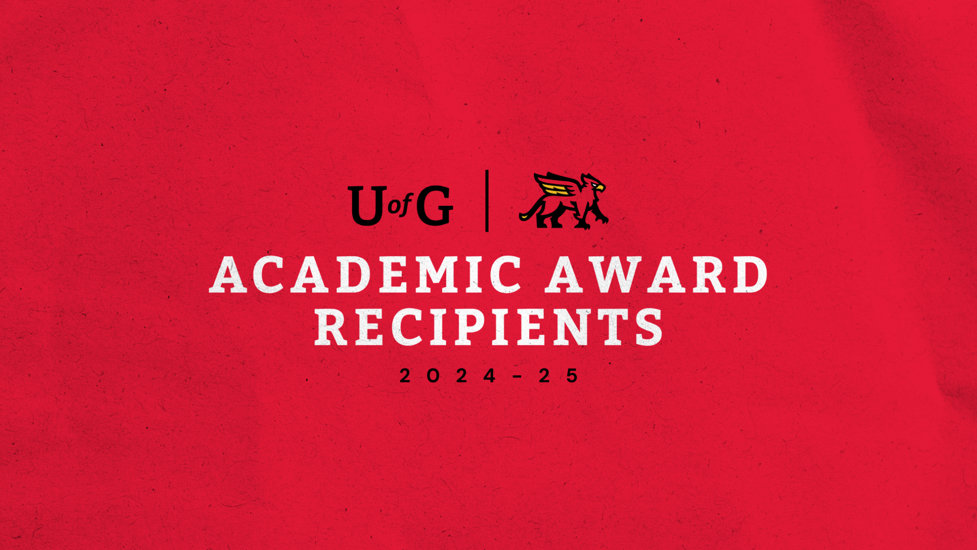 Academic Award Winners with a Gryphon Logo and a book certificate