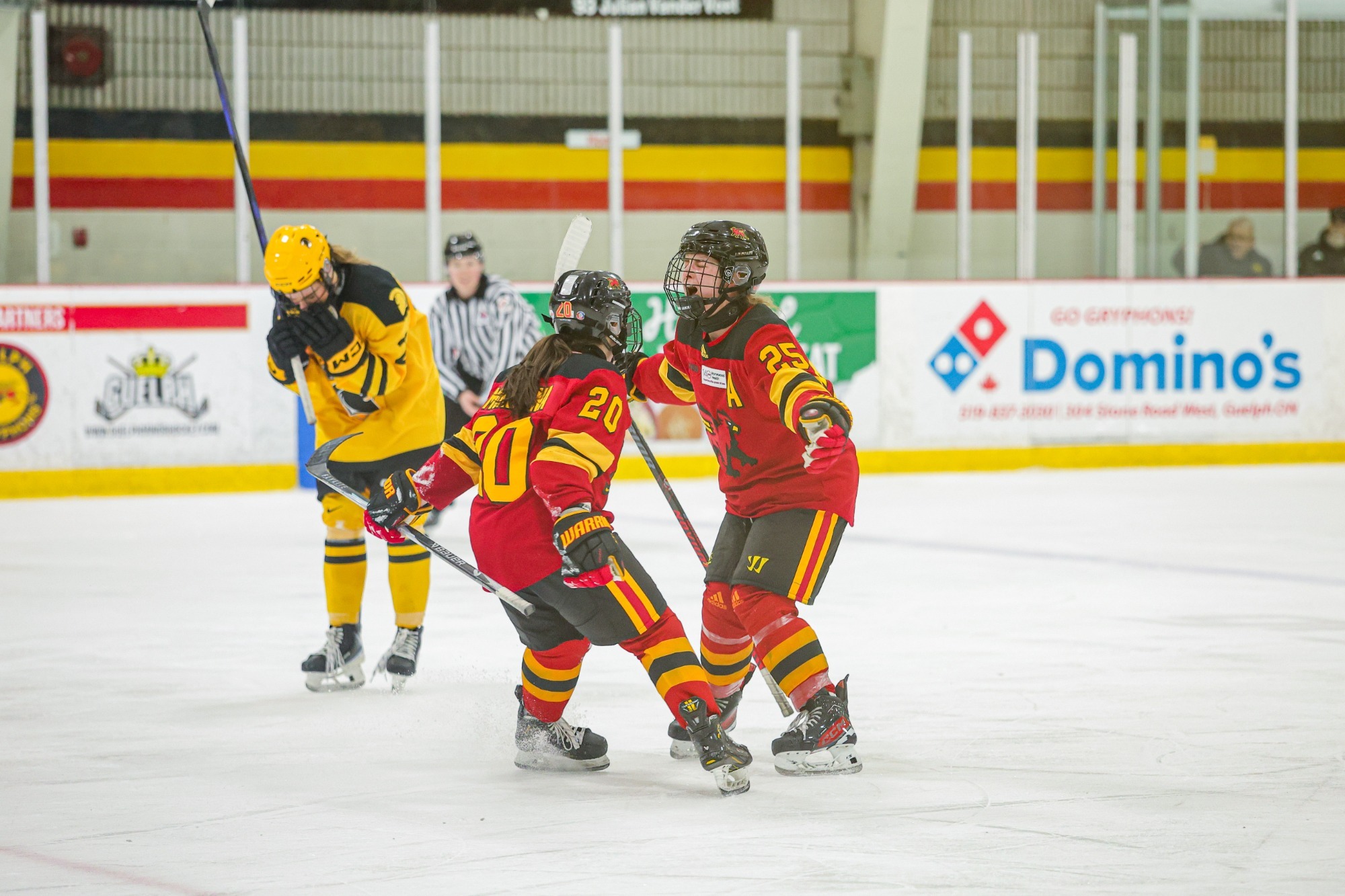 Teghan MacRae celebrates triple OT winner vs Waterloo in OUA quarters