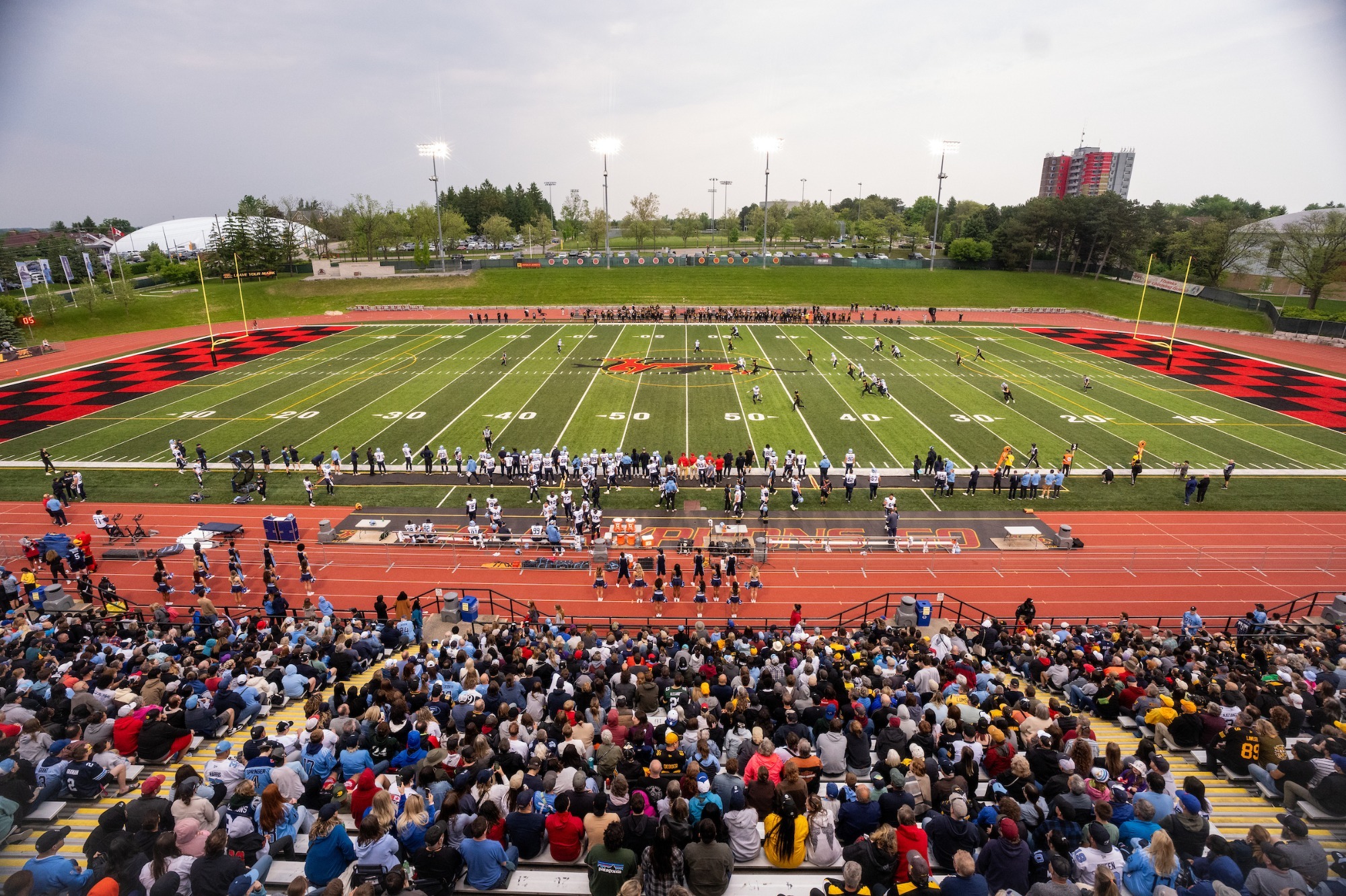 University of Guelph's Alumni Stadium hosting a CFL preseason game in 2025