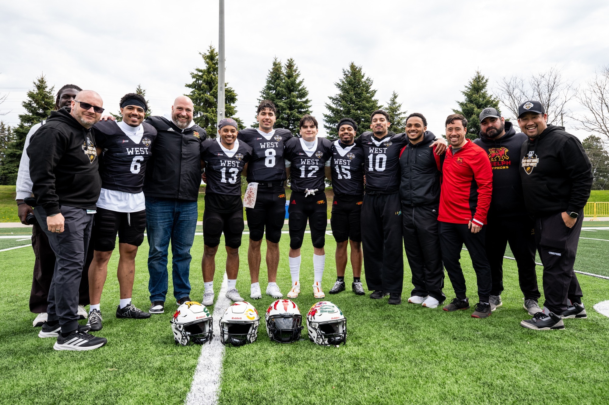 group shot of Gryphon football representation at 2026 U SPORTS East-West Bowl