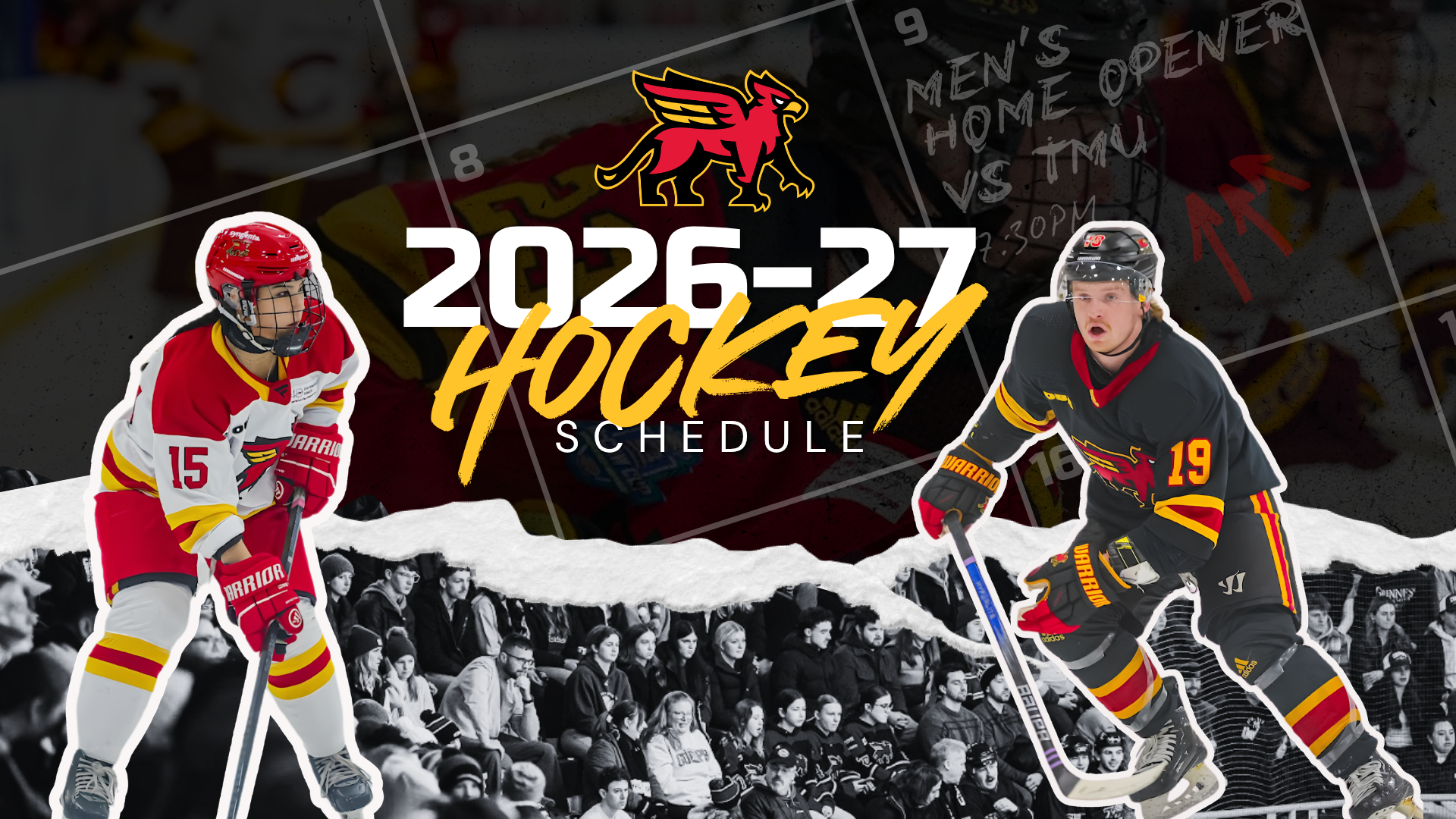 Gryphons hockey 2026-27 schedules announced