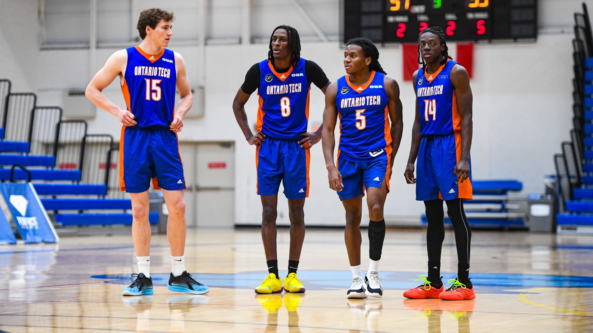 Ridgebacks standing at centre court