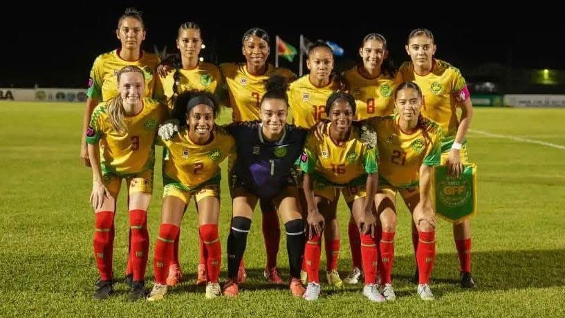 Brieann Desa and Kristen Bettencourt lined up for a World Cup Qualifiying match representing Guyana
