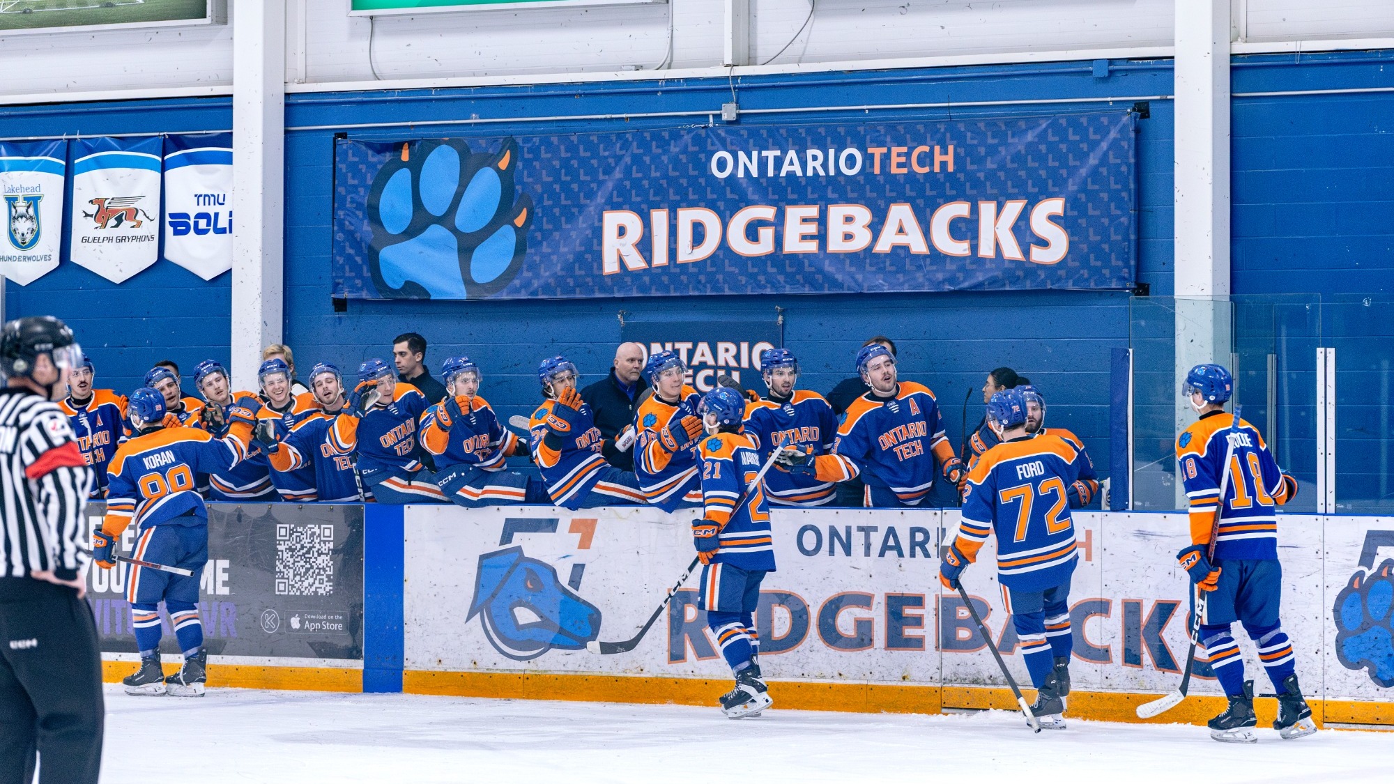 Ridgebacks celebrating after a goal