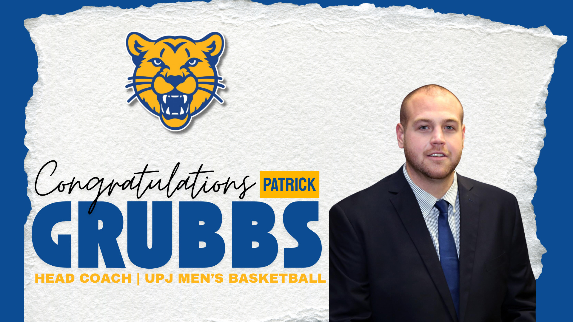 Pat Grubbs-UPJ Head Men's Basketball Coach-Graphic