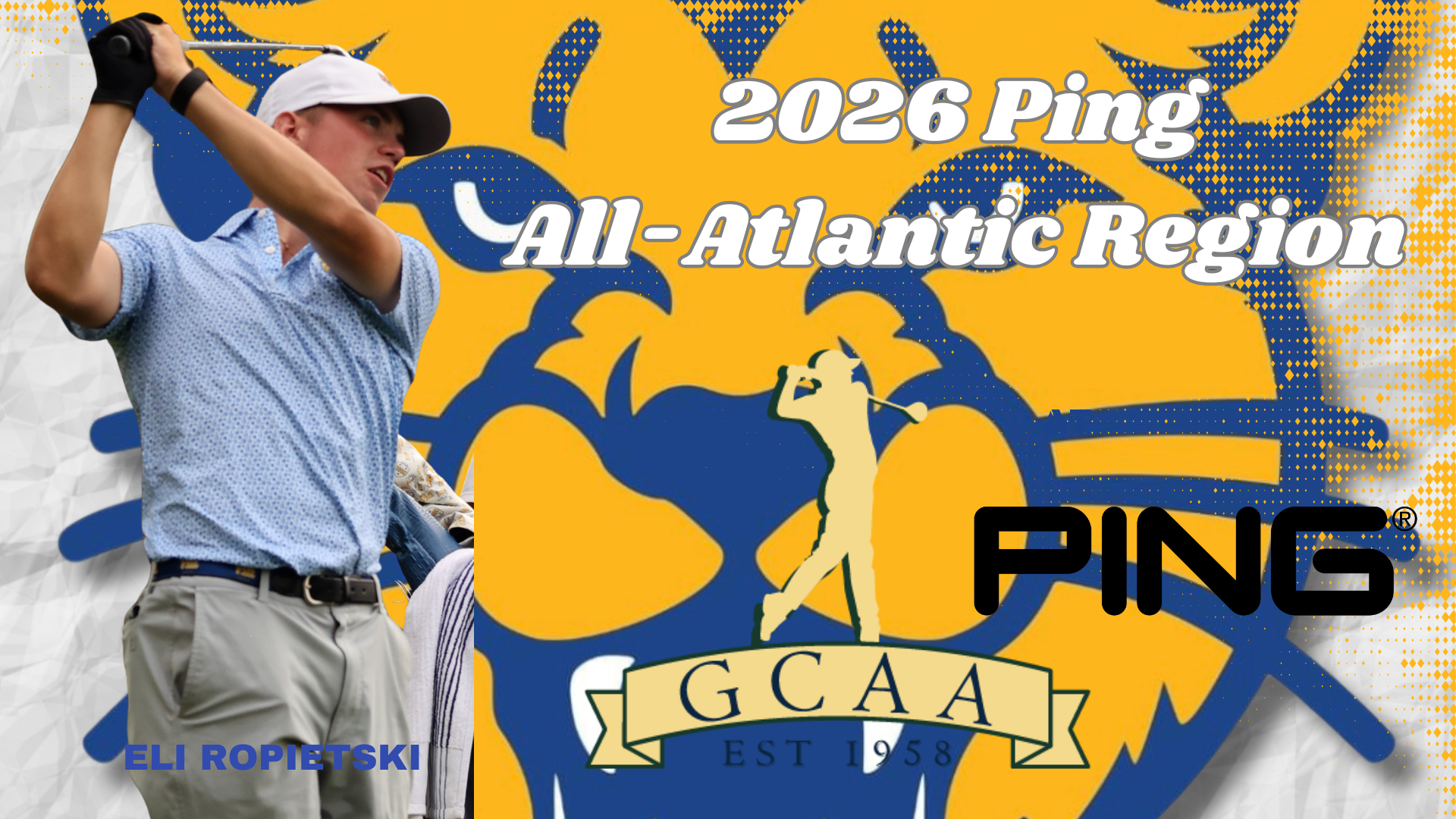 Eli Ropietski Named 2026 Ping All-Atlantic Region-Story Grpahic