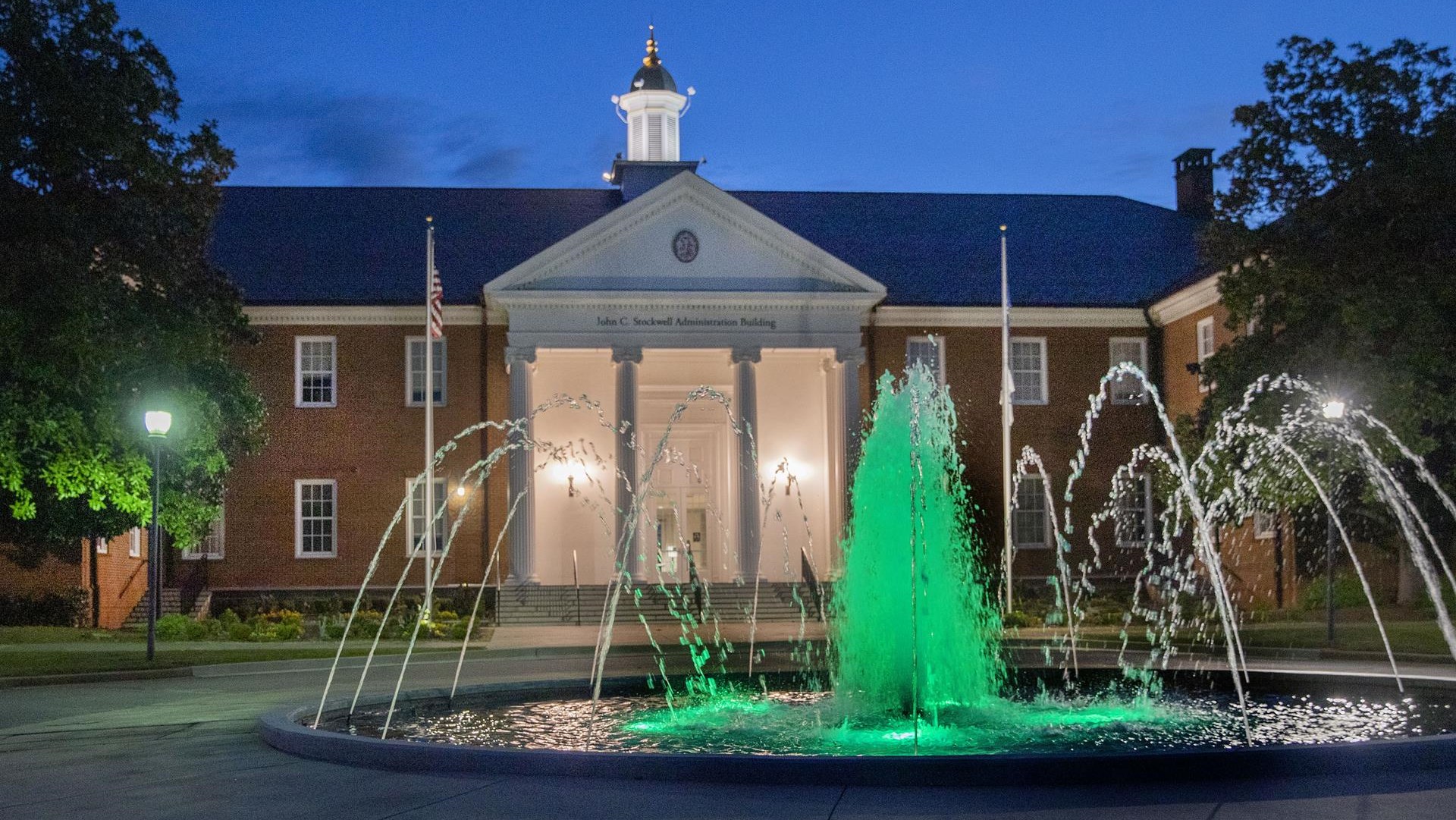 Administration Building Green Fountain