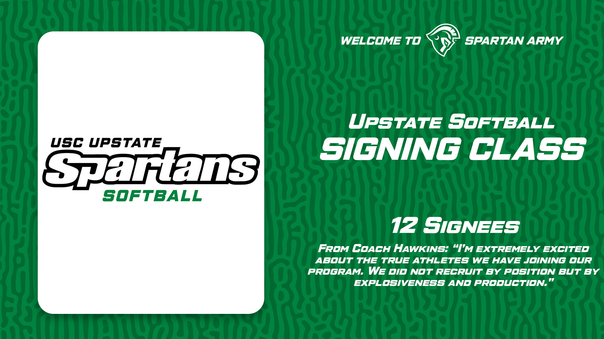 Upstate Softball Signing Graphic