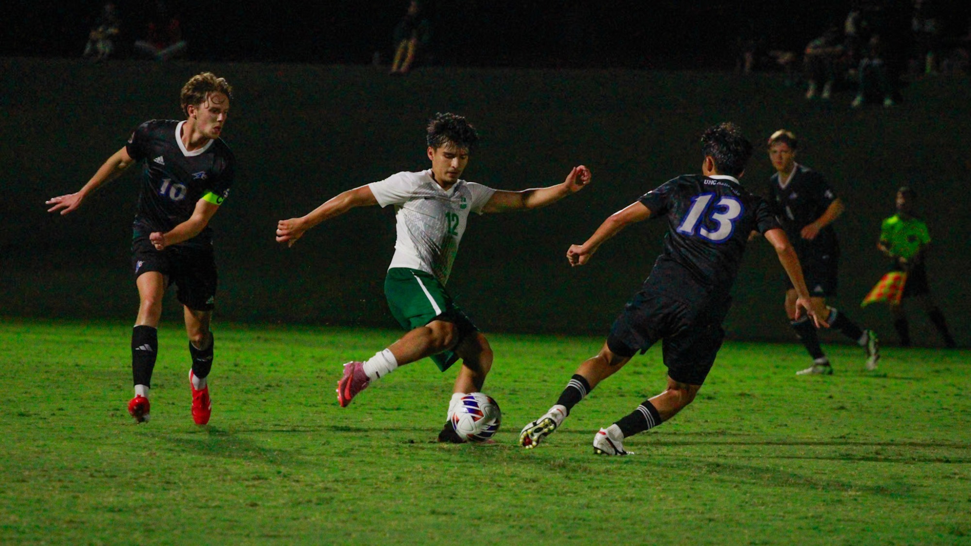 Justin Vallejo attacking against UNC Asheville