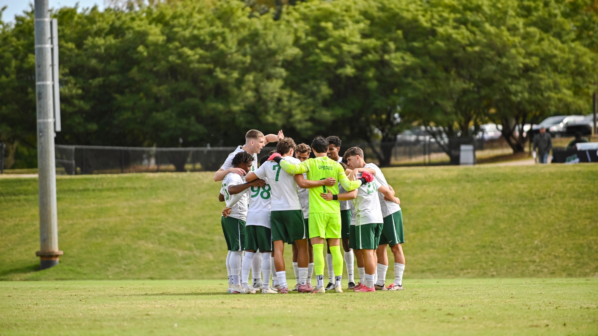Men's Soccer Huddle