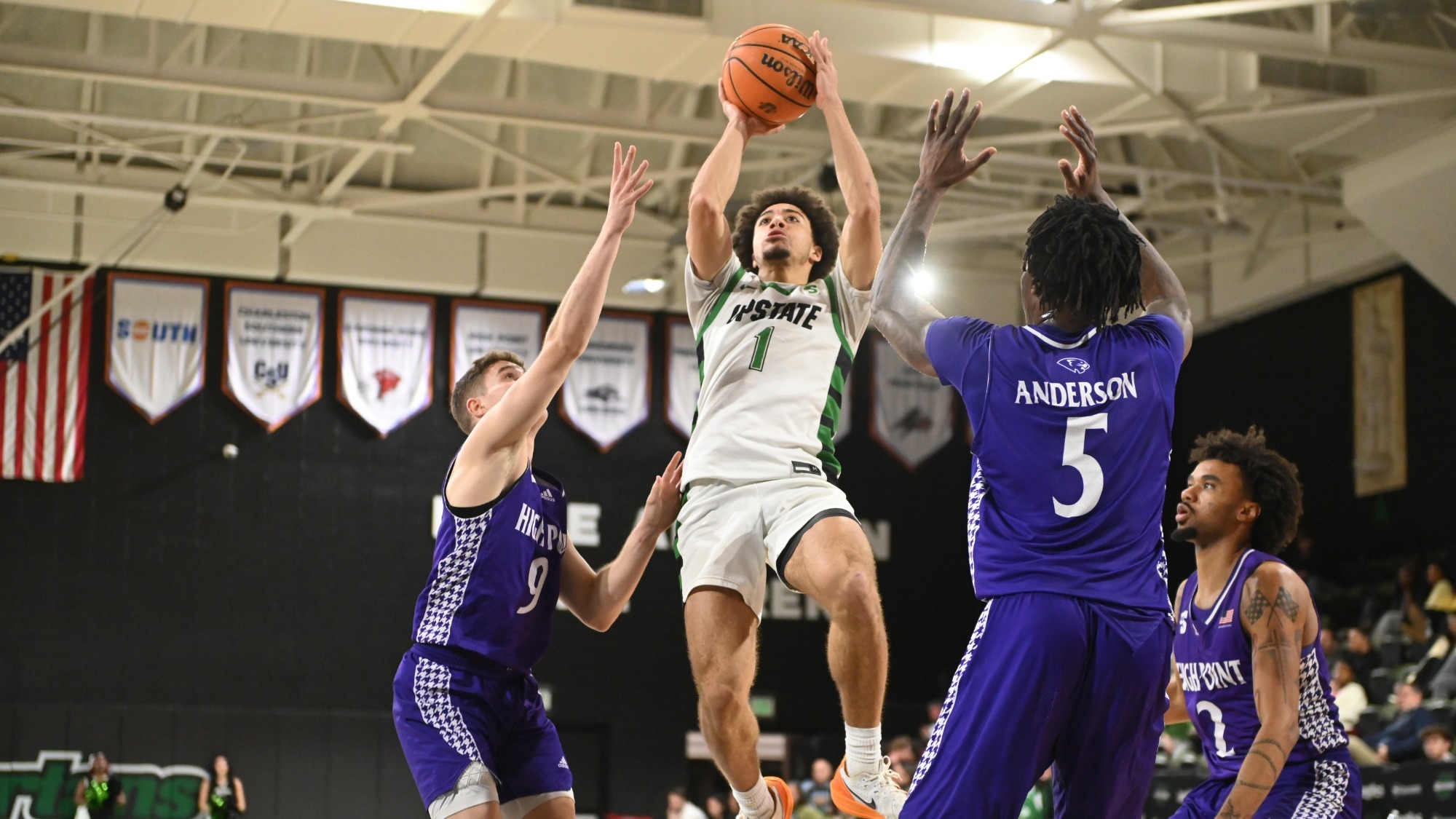 Karmani Gregory going for a floater 