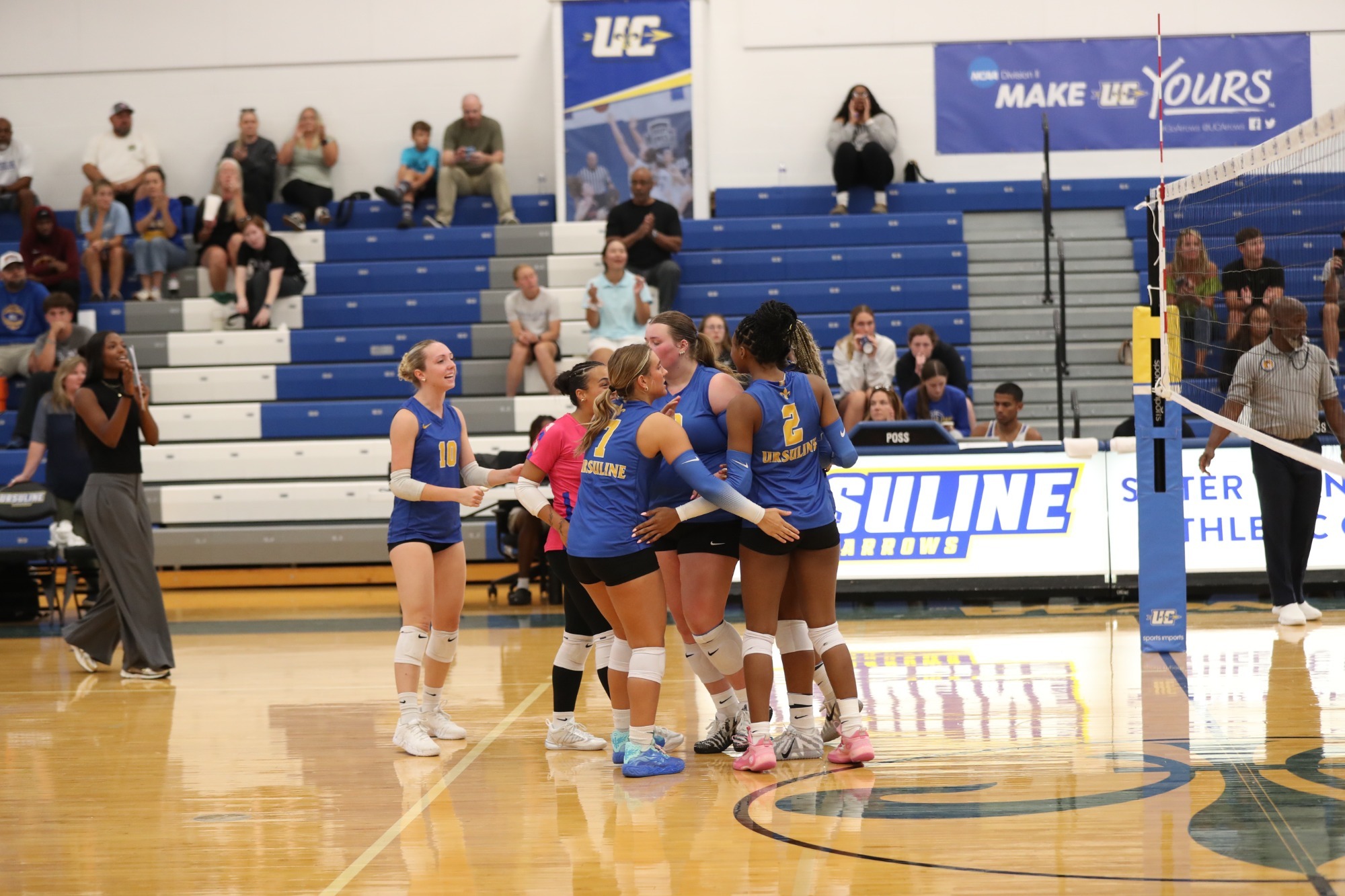 Volleyball Celebrating After Point