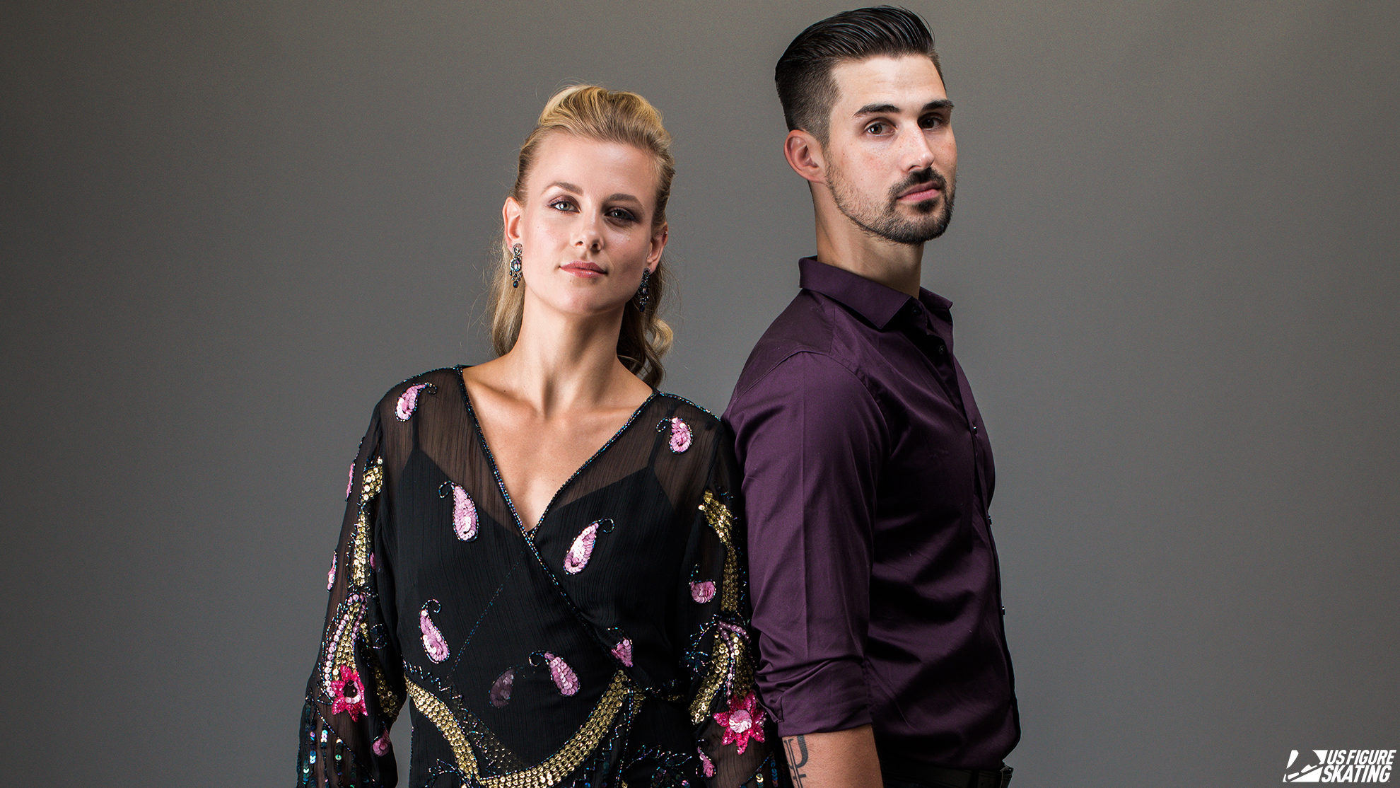 Madison Hubbell and Zachary Donohue SKATING photoshoot