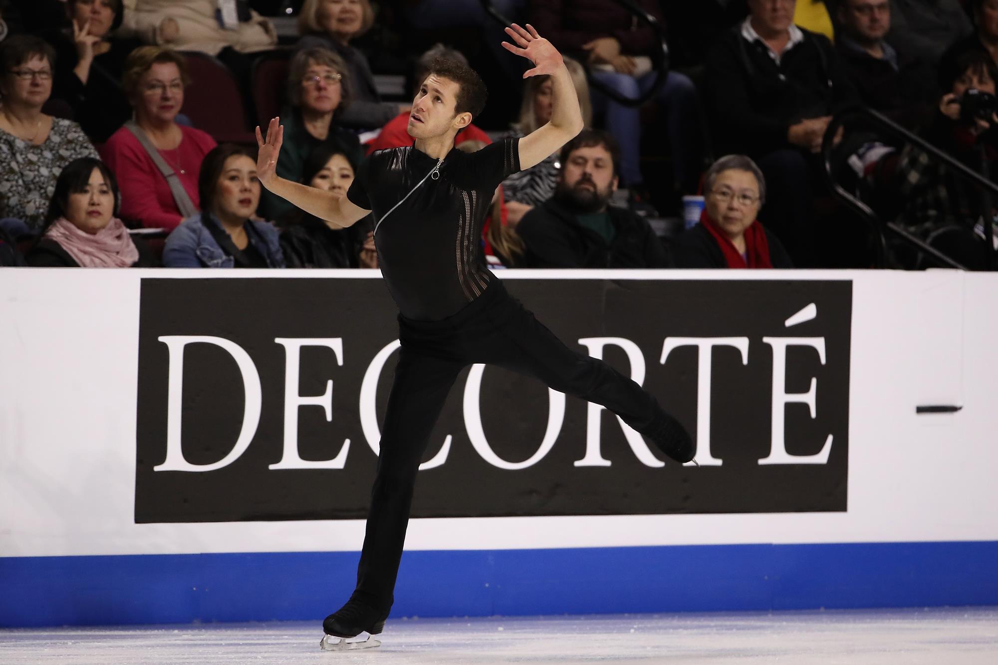 LAS VEGAS, NEVADA - OCTOBER 18: Jason Brown of the United States performs during men's short program in the ISU Grand Prix of Figure Skating Skate America at the Orleans Arena on October 18, 2019 in Las Vegas, United States. (Photo by Christian Petersen - International Skating Union (ISU)/International Skating Union via Getty Images)