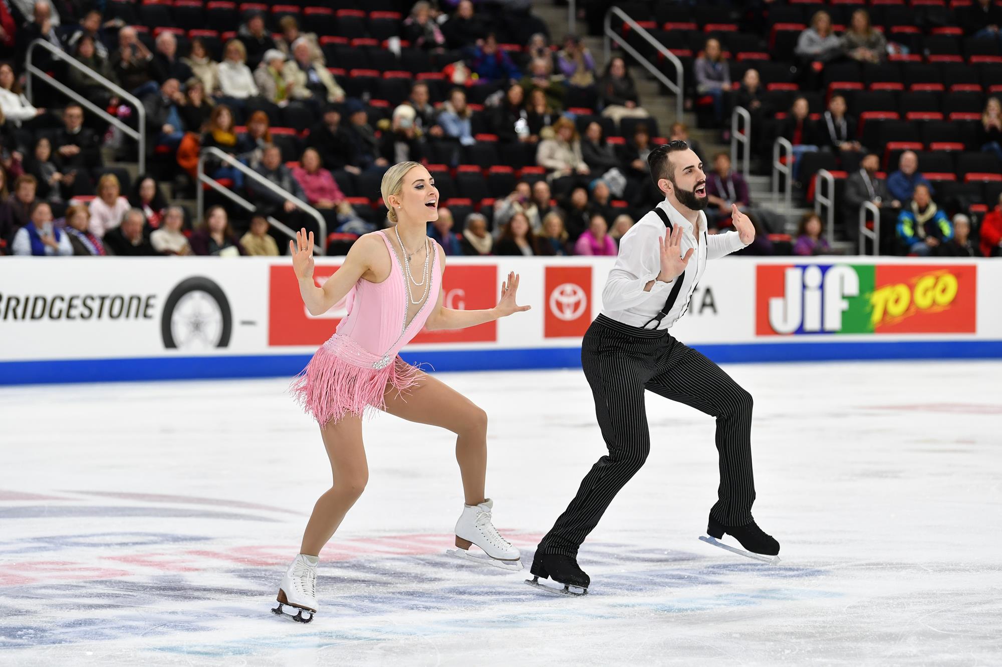 Ashley Cain and Timothy LeDuc perform at the 2019 U.S. Figure Skating Championships.