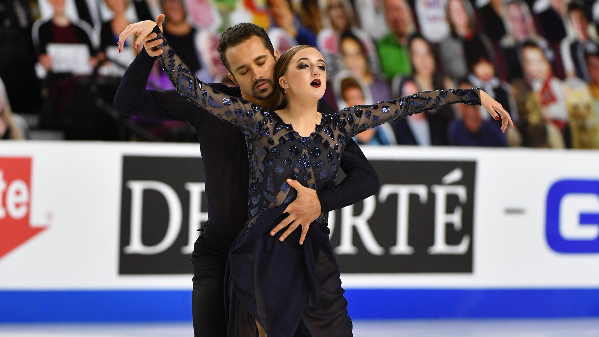 Molly Cesanek and Yehorov Yehorov skating free dance at 2020 Guaranteed Rate Skate America