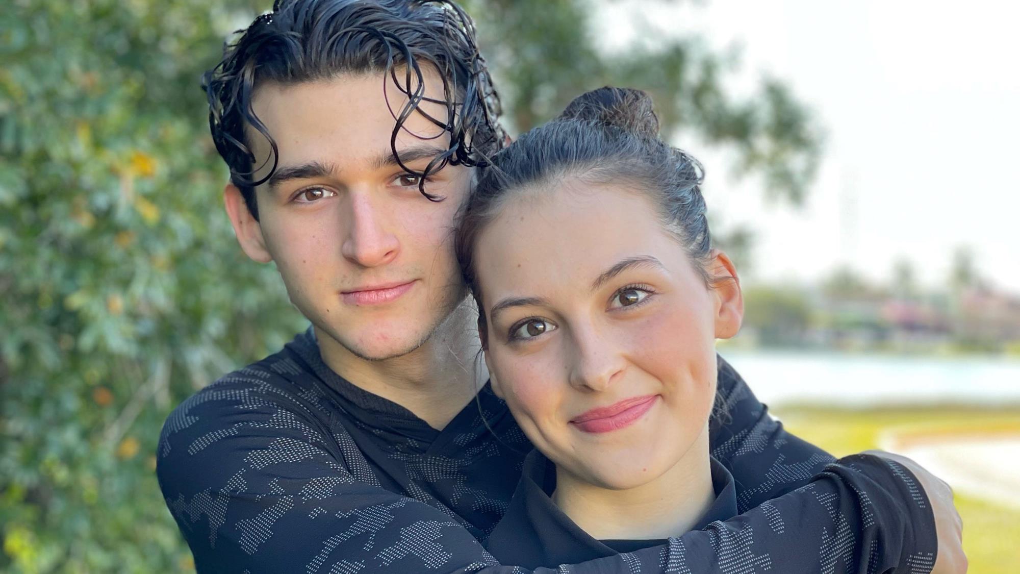 Helena Carhart and Volodymyr Horovyi pose together