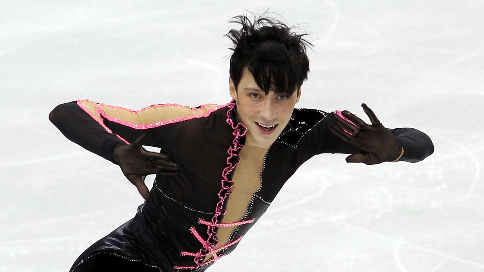 Johnny Weir skates at the 2010 Olympic Winter Games