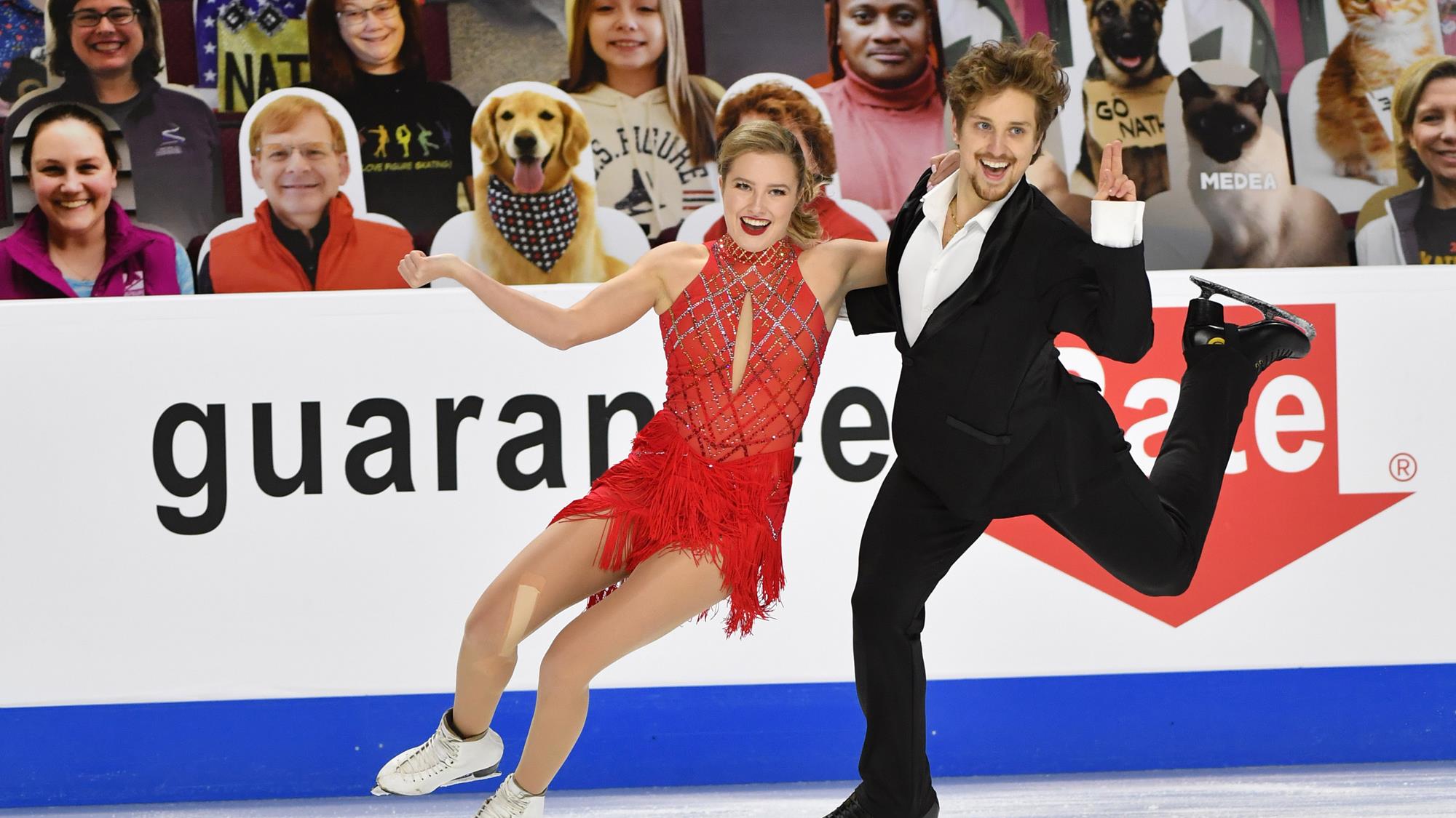 Christina Carreira and Anthony Ponomarenko skate their rhythm dance at 2020 Guaranteed Rate Skate America