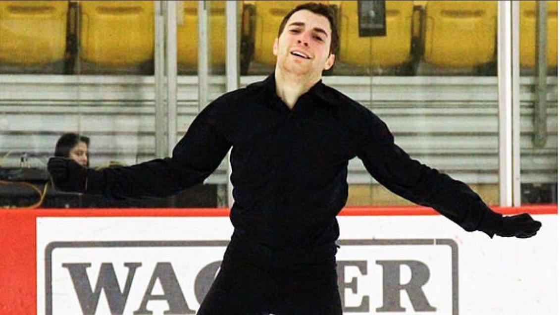 Joel Palladino skates at the U.S. Collegiate Championships
