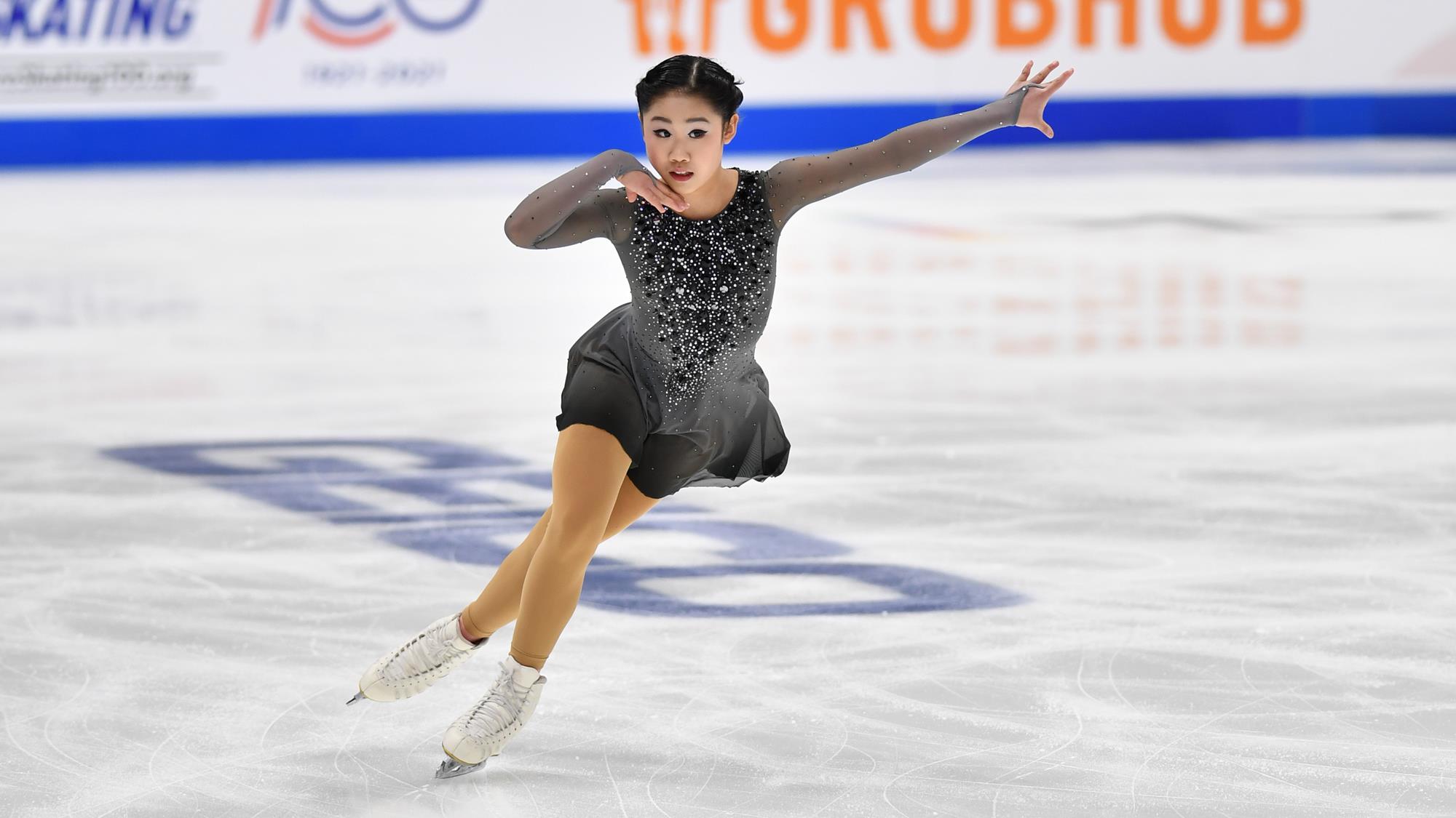 Clare Seo skates her short program at the 2022 Toyota U.S. Figure Skating Championships