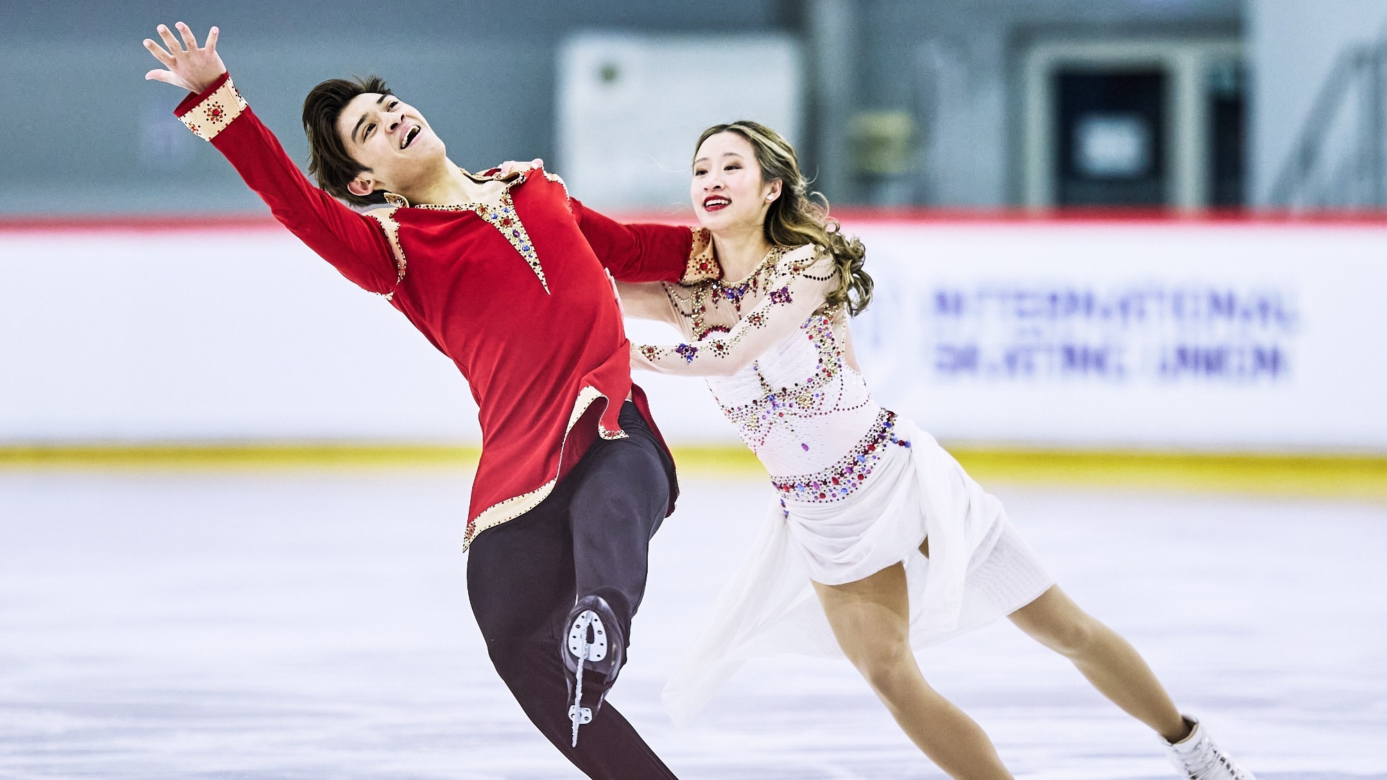 Vanessa Pham and Jonathan Rogers compete in the free skate at their second JGP in Latvia.