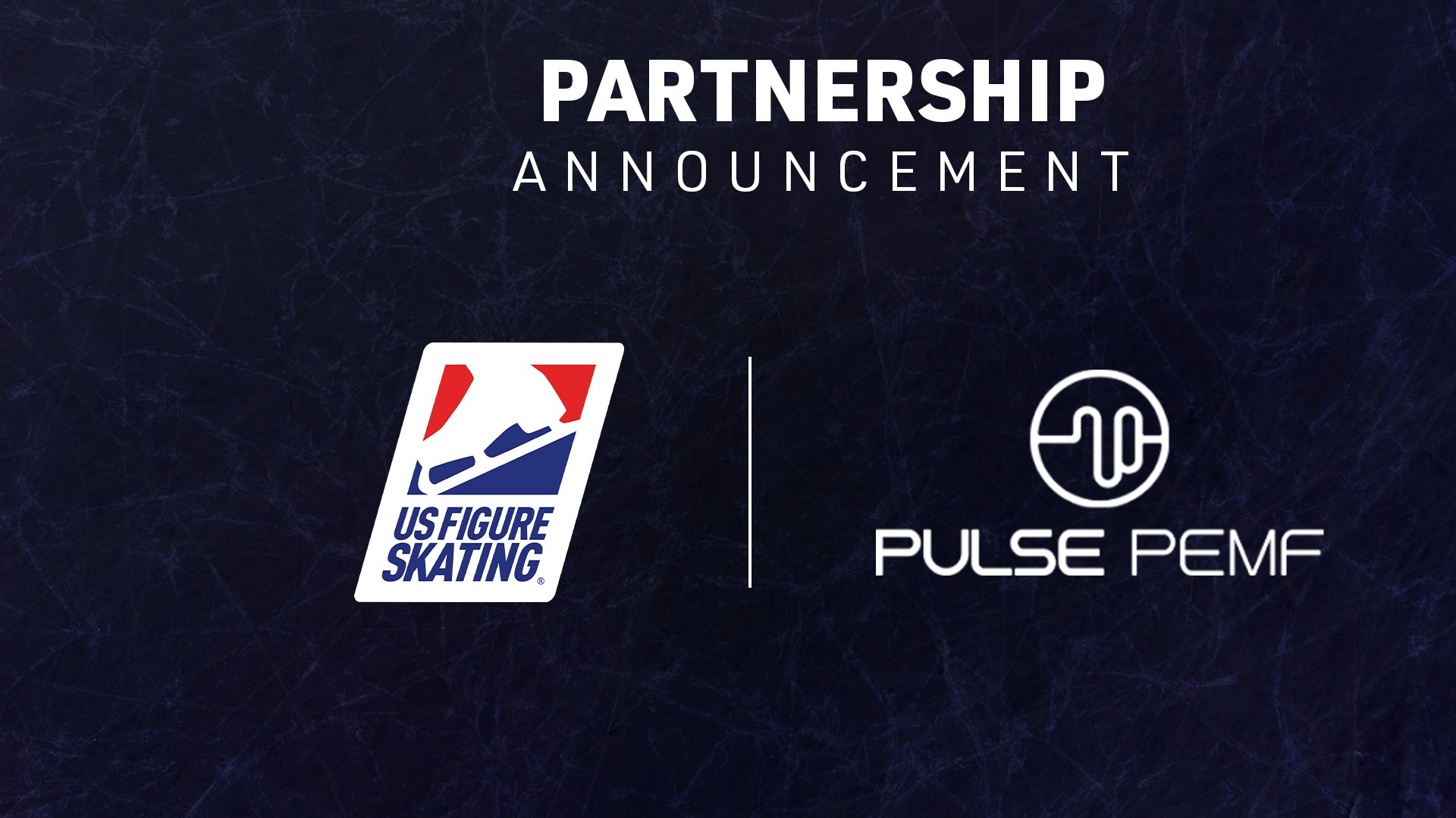 U.S. Figure Skating logo next to the Pulse PEMF logo on a dark blue background with white text saying 