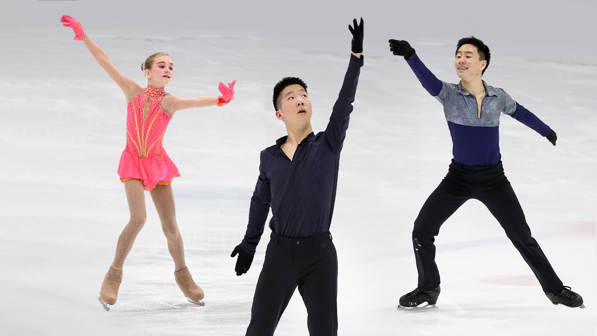 Collage of photos of Brielle Beyer, Cory Haynos and Edward Zhou