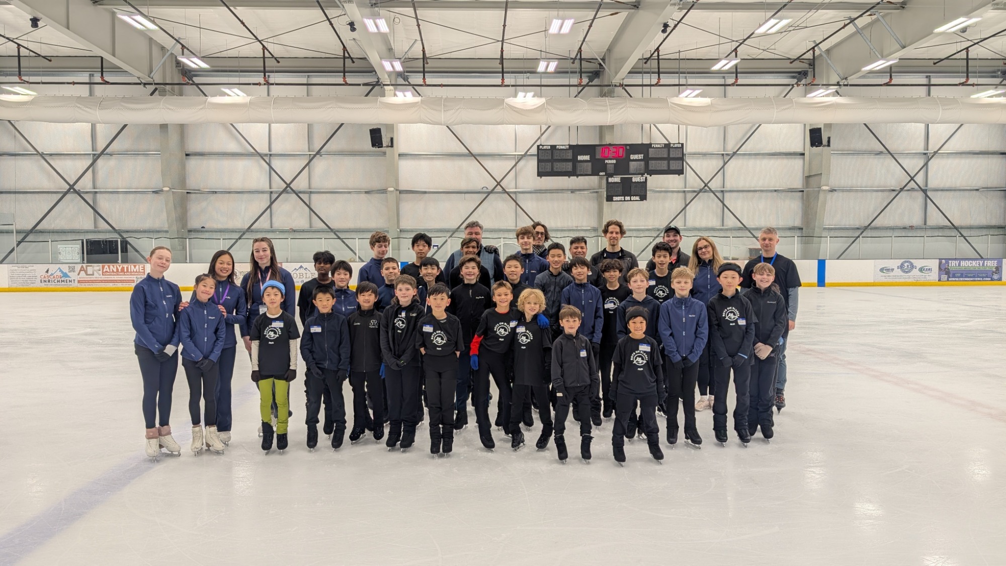 Boys on Blades unite at a Snoqualmie Figure Skating Club event. 