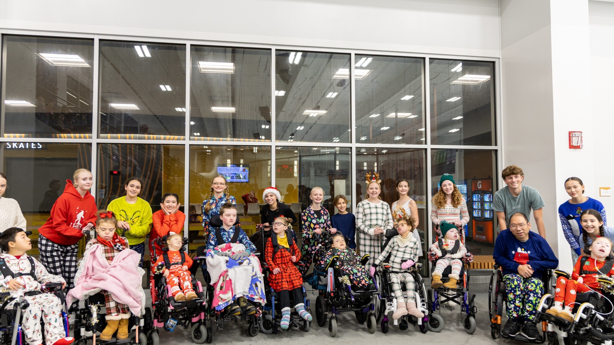 Adaptative skaters and their unified partners unite off the ice.