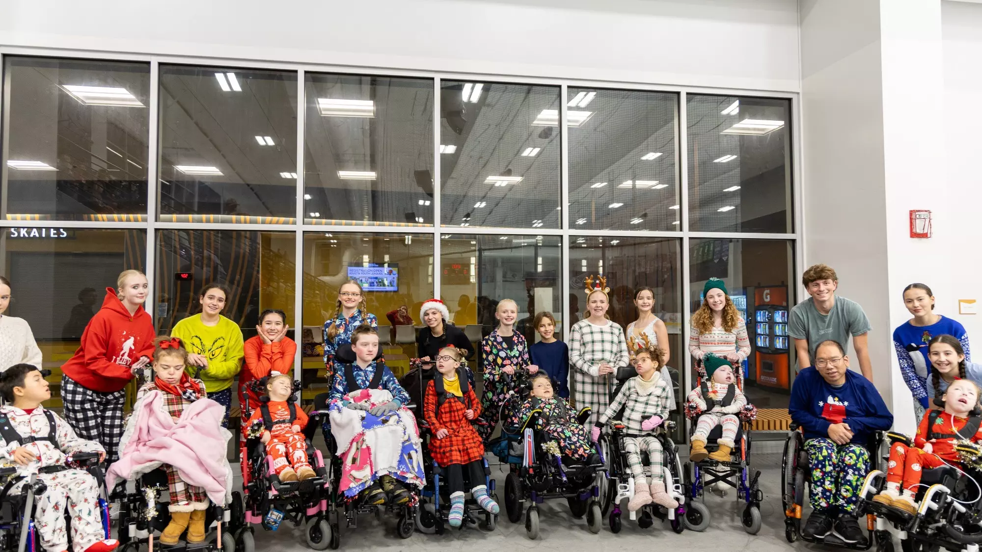 Adaptative skaters and their unified partners unite off the ice.