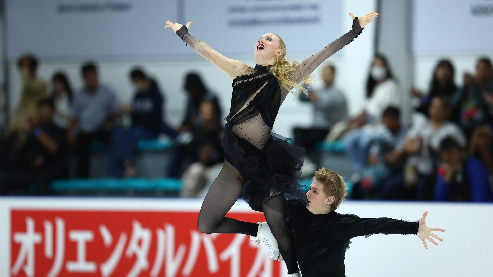 Stapert and Korotcov in their third-place rhythm dance