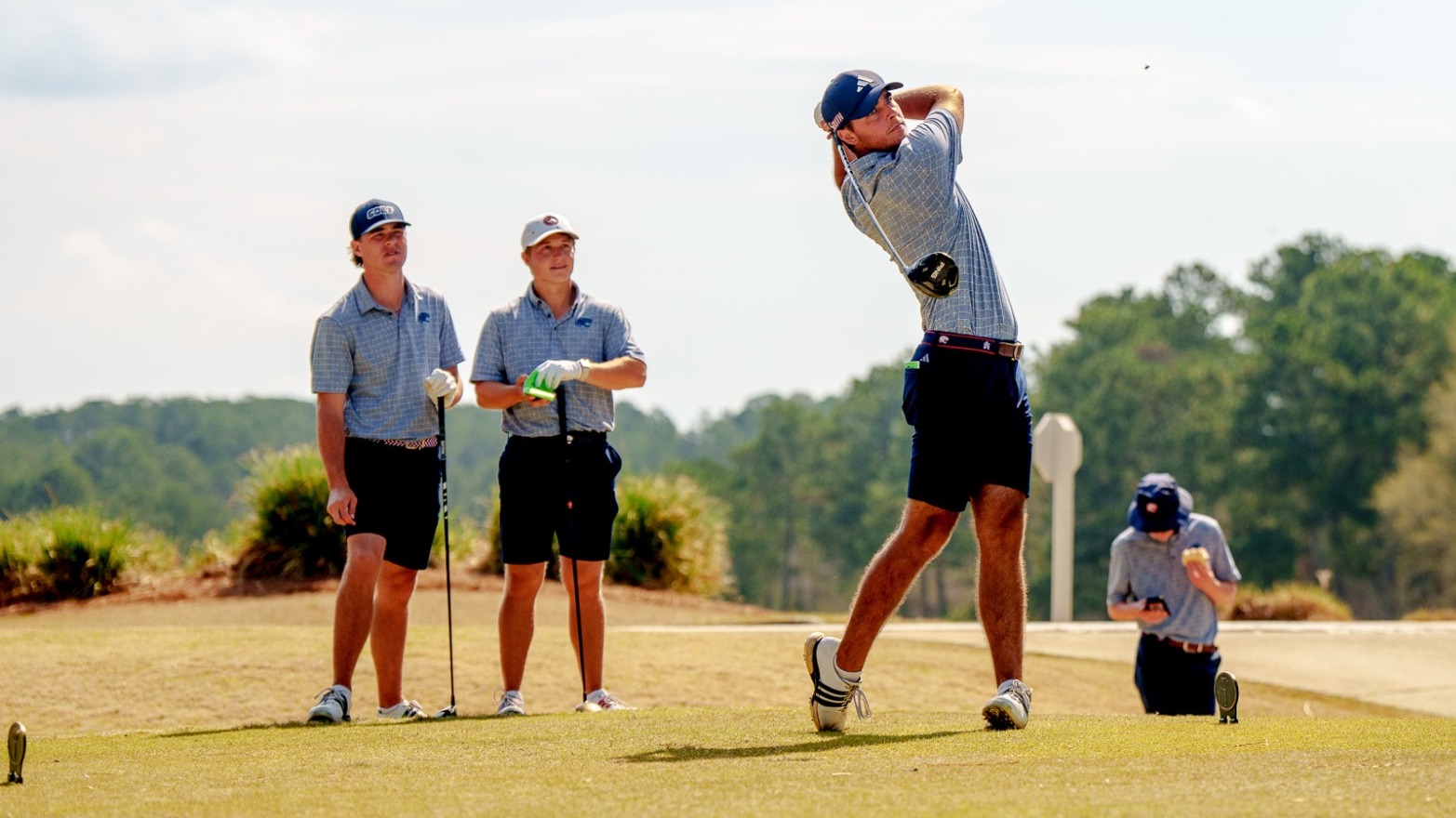 Tim in backswing