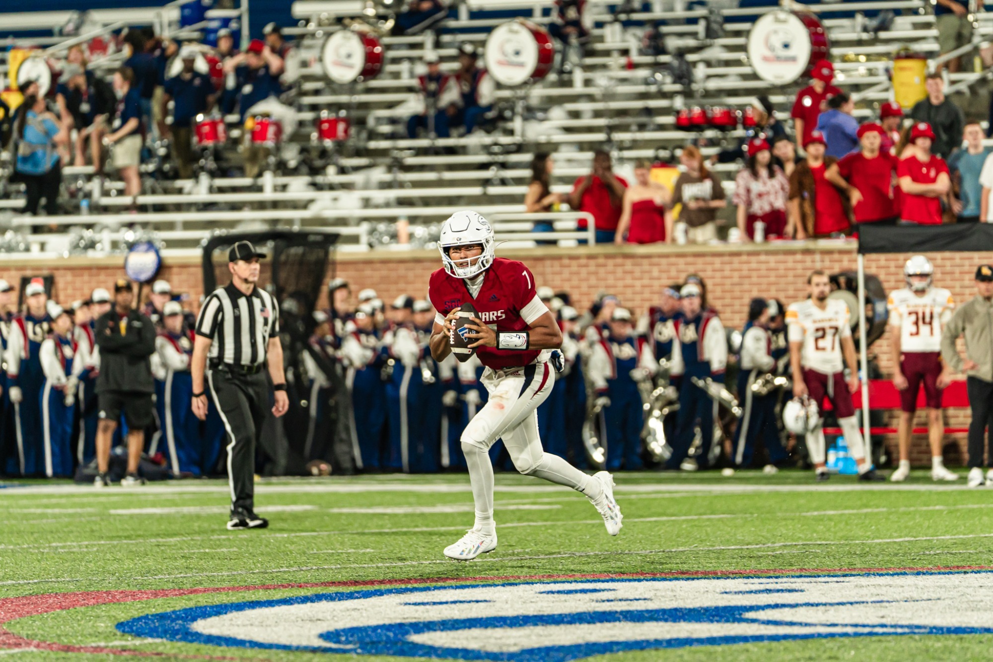 Jared Hollins in the win over ULM on Oct. 3, 2026