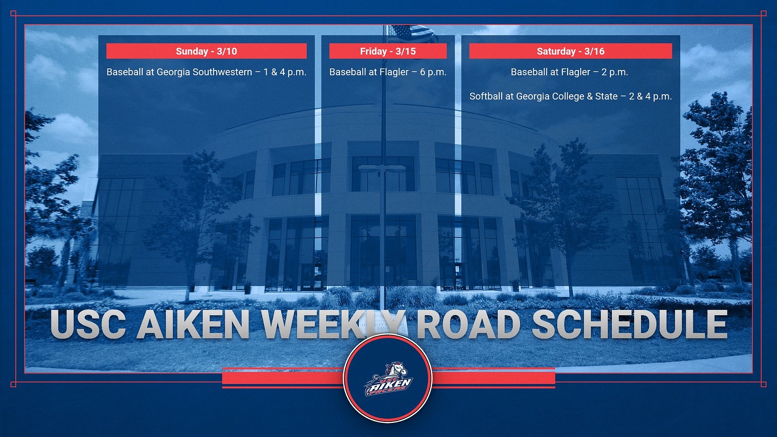 USC Aiken Weekly Road Schedule Week 29 University of South Carolina
