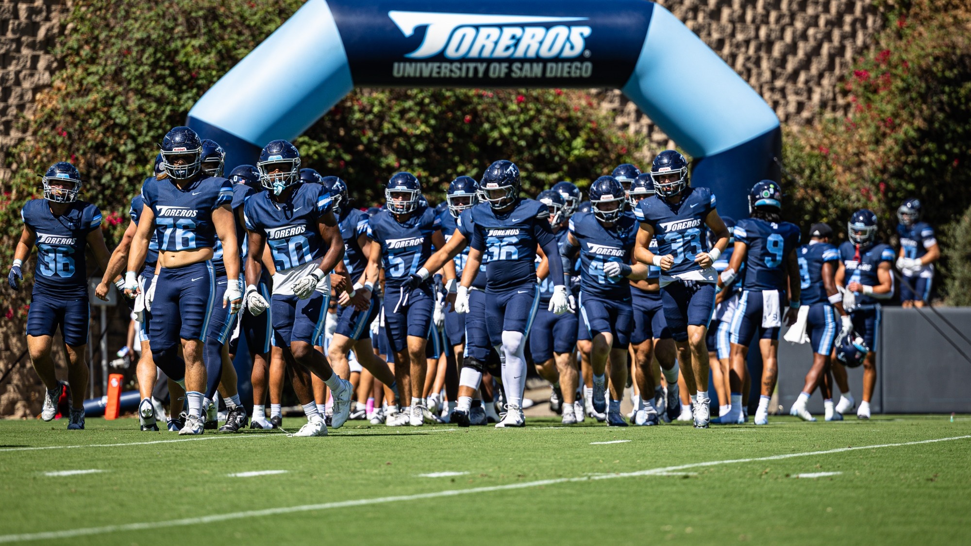 USD Football walking out