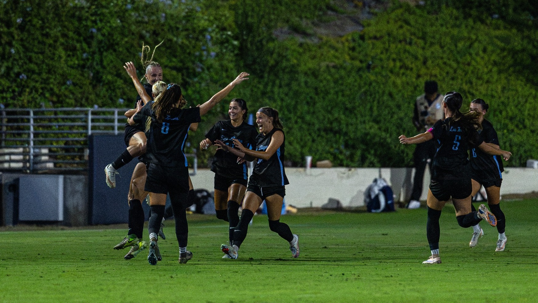 Women's soccer celebration