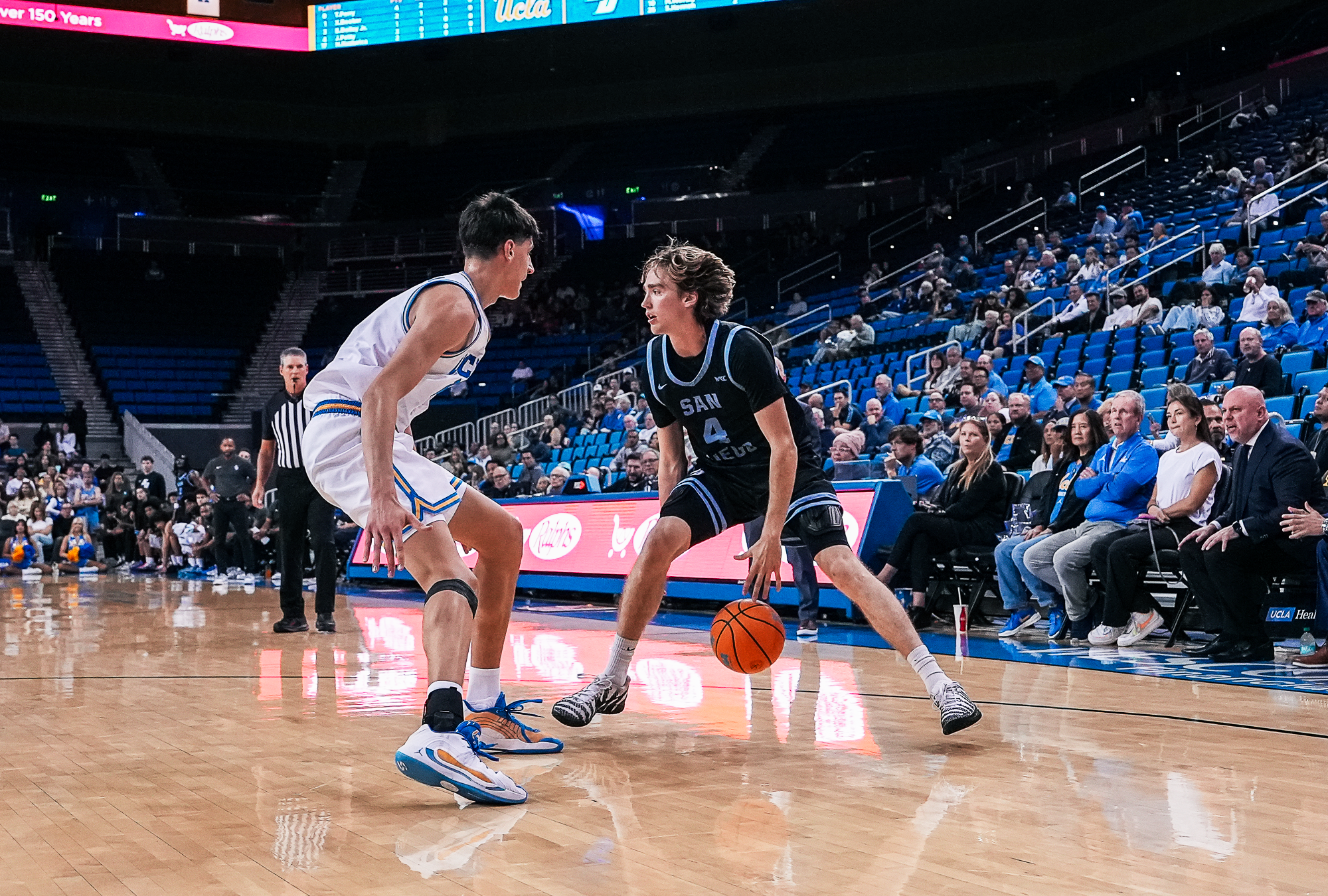 dusty stromer at no. 22 ucla 10/27/26 - credit cara brown/usd athletics