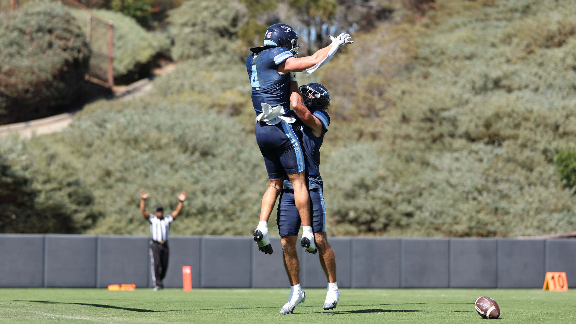 Adam Criter celebrating touchdown