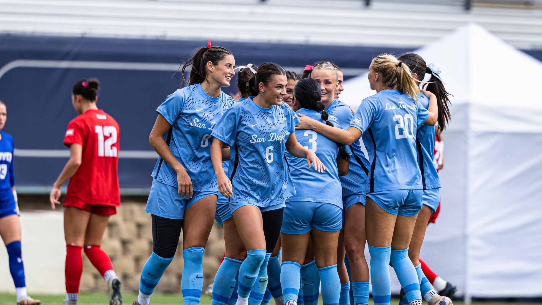 Women's soccer celebration