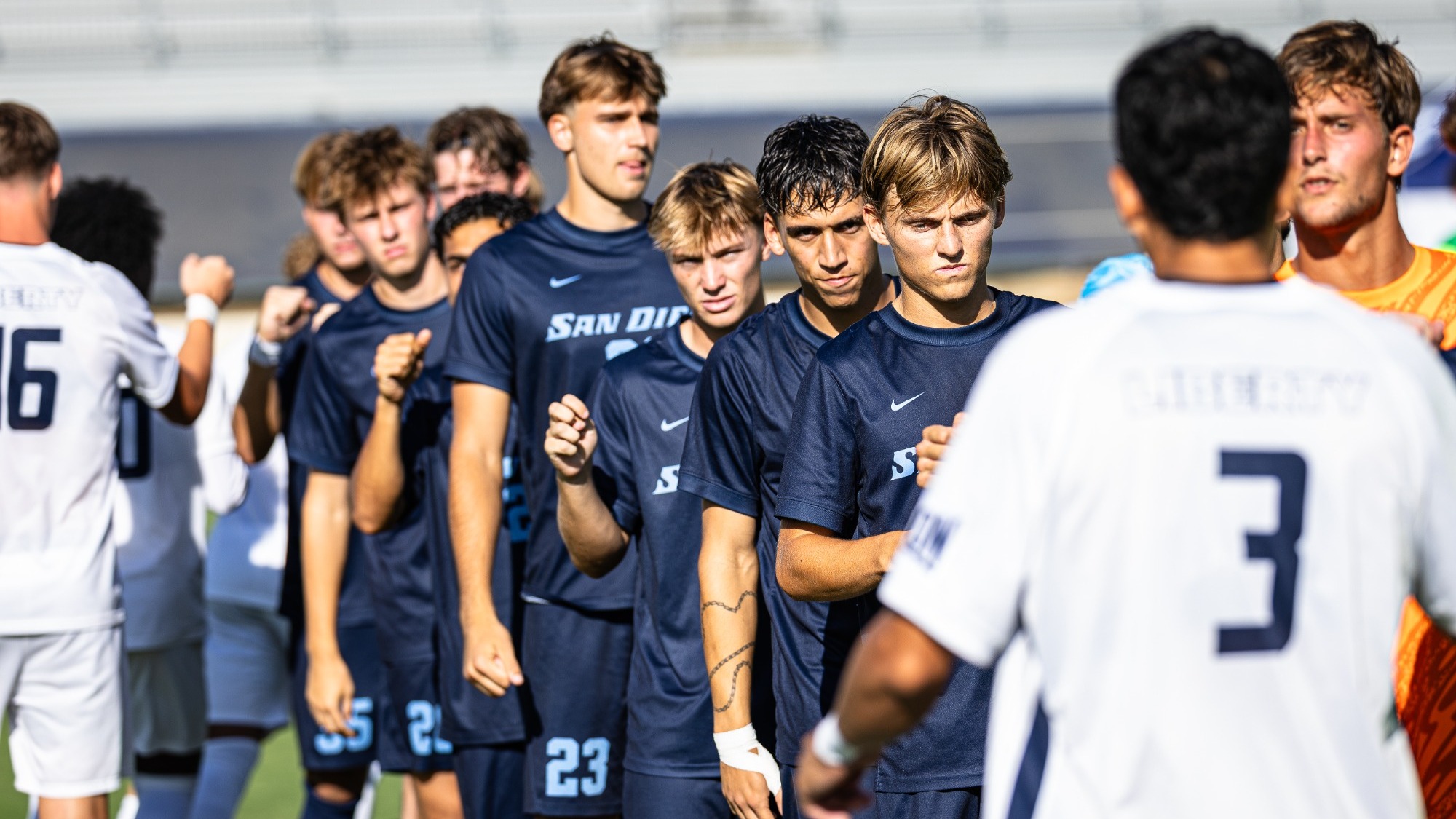 Mens Soccer handshake