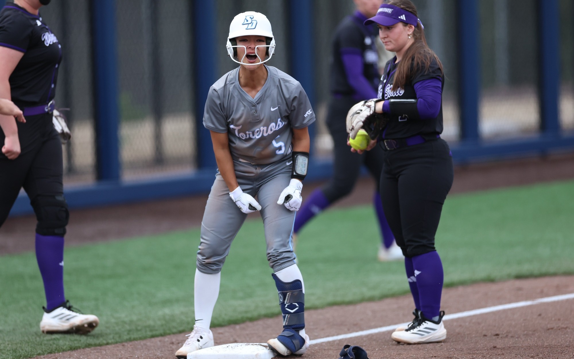 Michelle Delgado celebrating