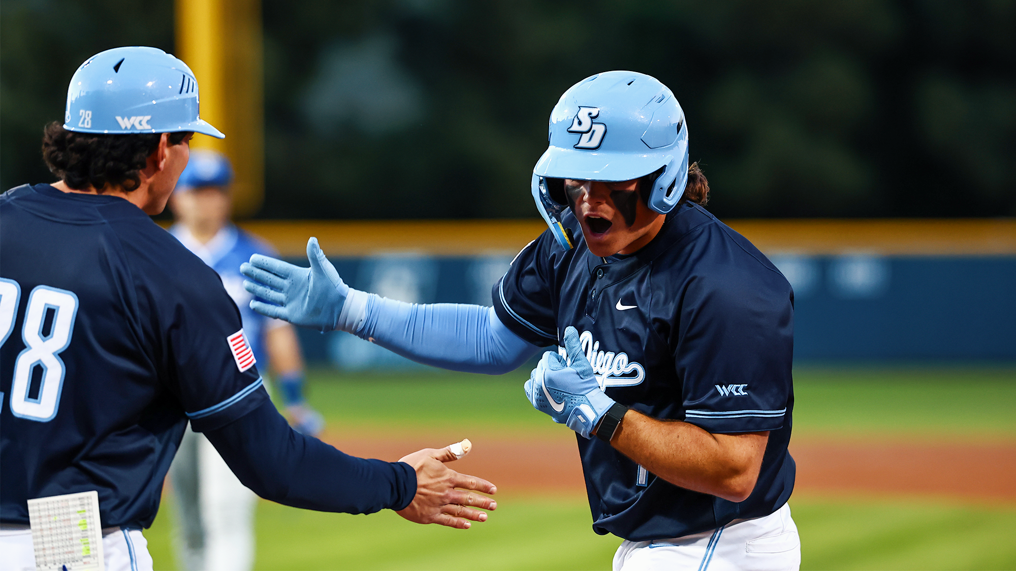cj moran celebrates vs. creighton - 2_21_26