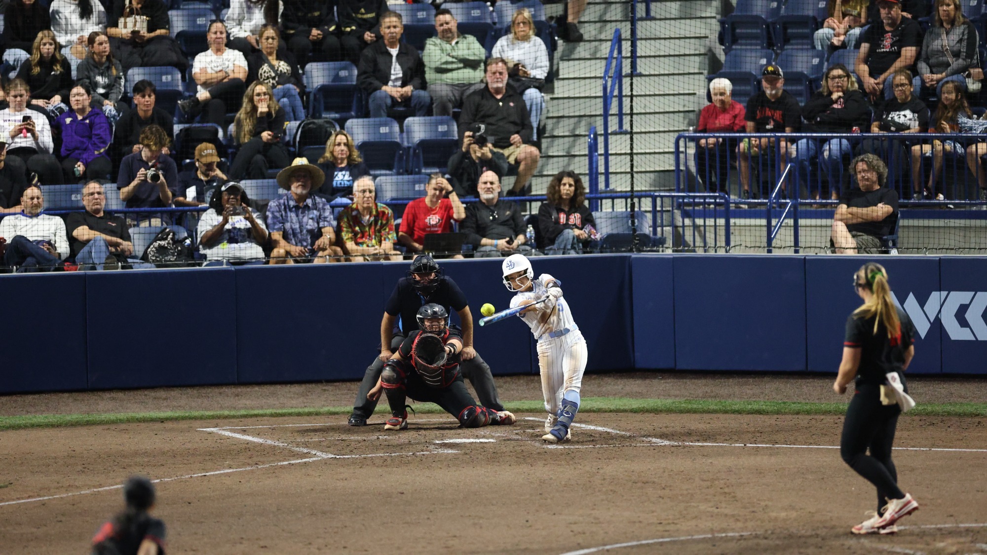 Michelle Delgado at the plate