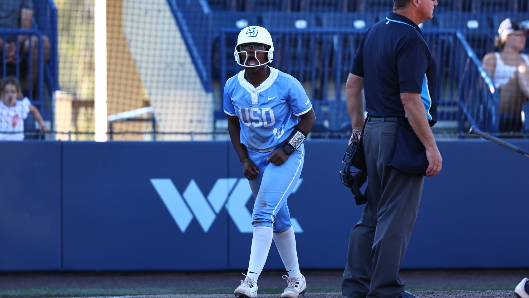 Shawnese Hogue-Lacy celebrating