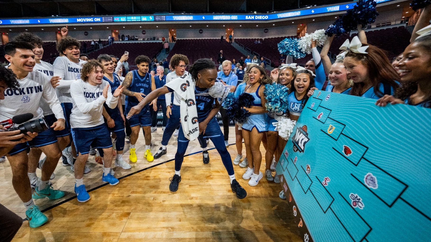 Dominique Ford WCC Tournament Sticker Board