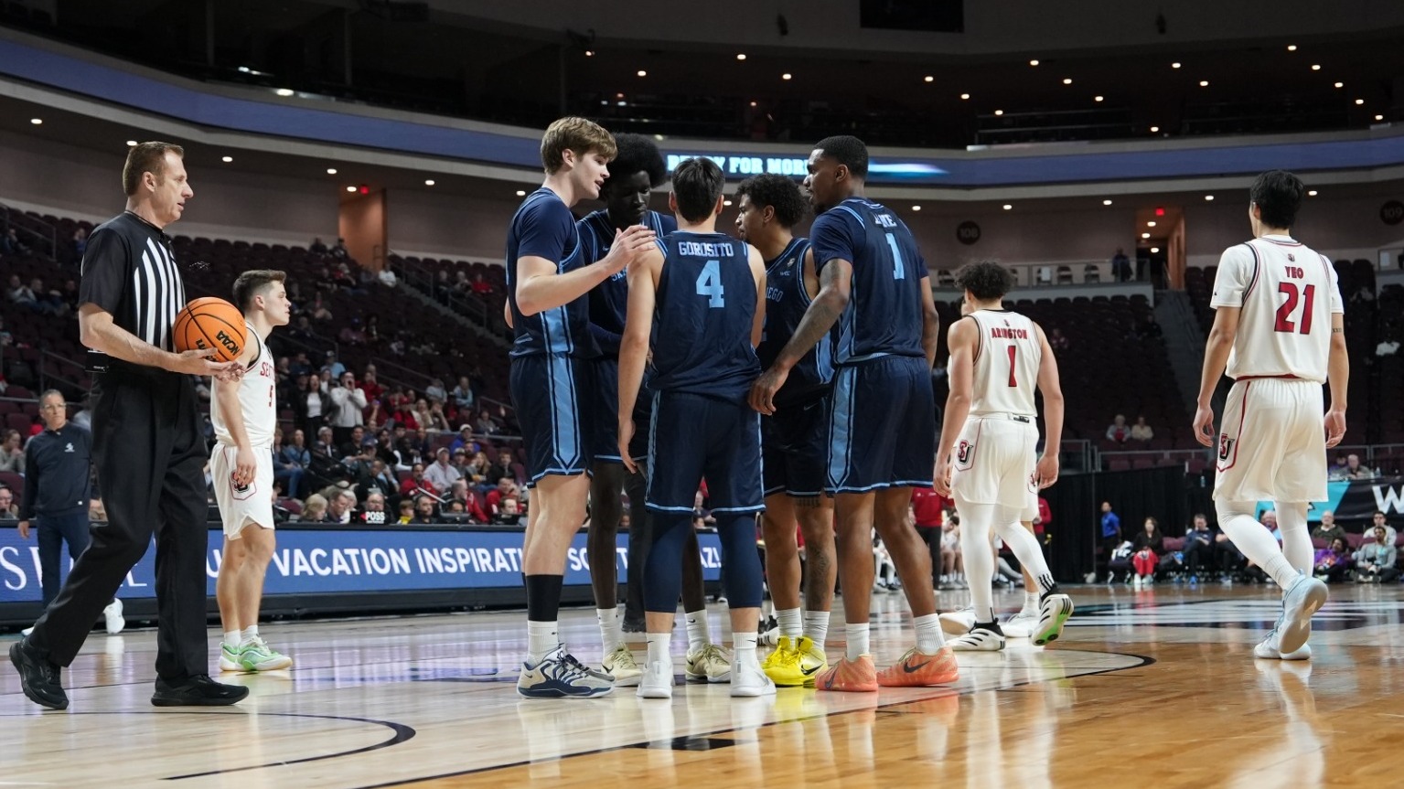 MBB Huddle WCC Tournament vs. Seattle U