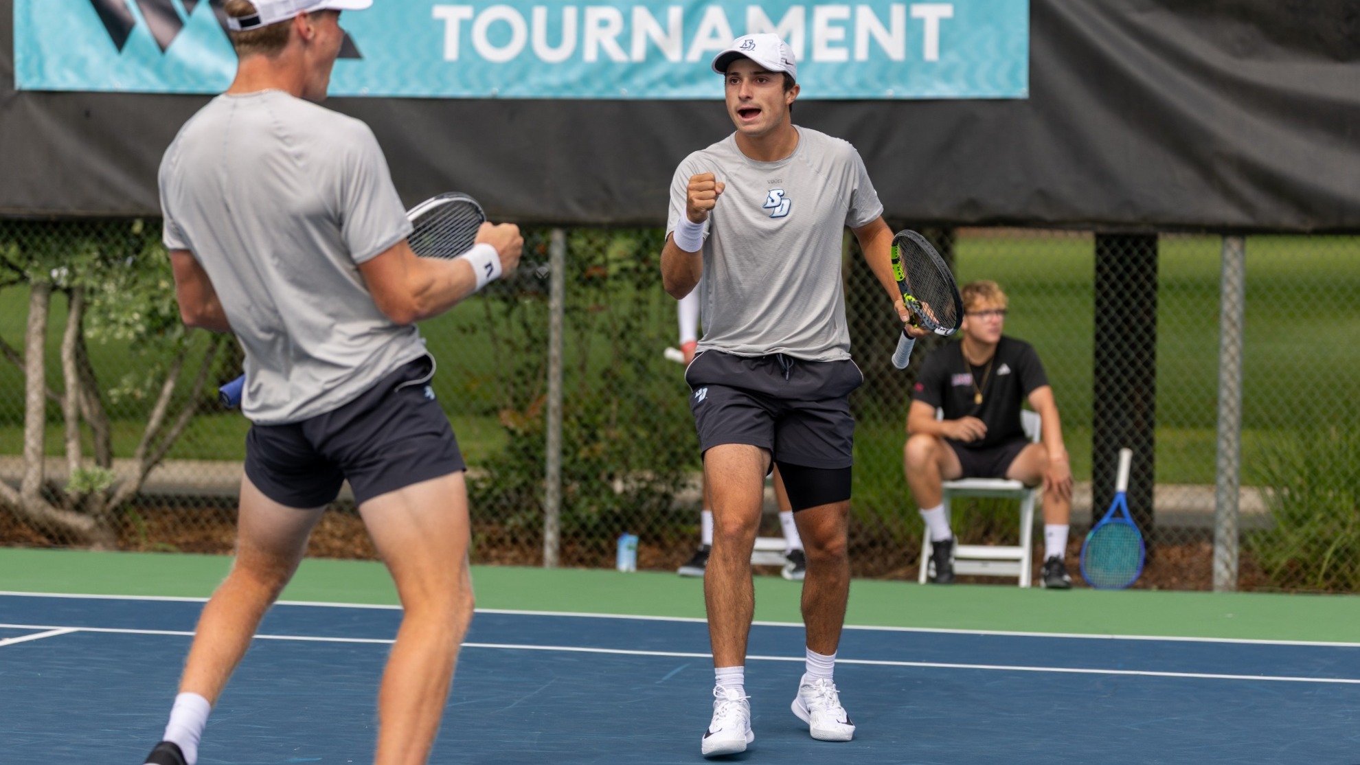 Adrien Berrut, Lambert Ruland Doubles Celebration WCC Tournament